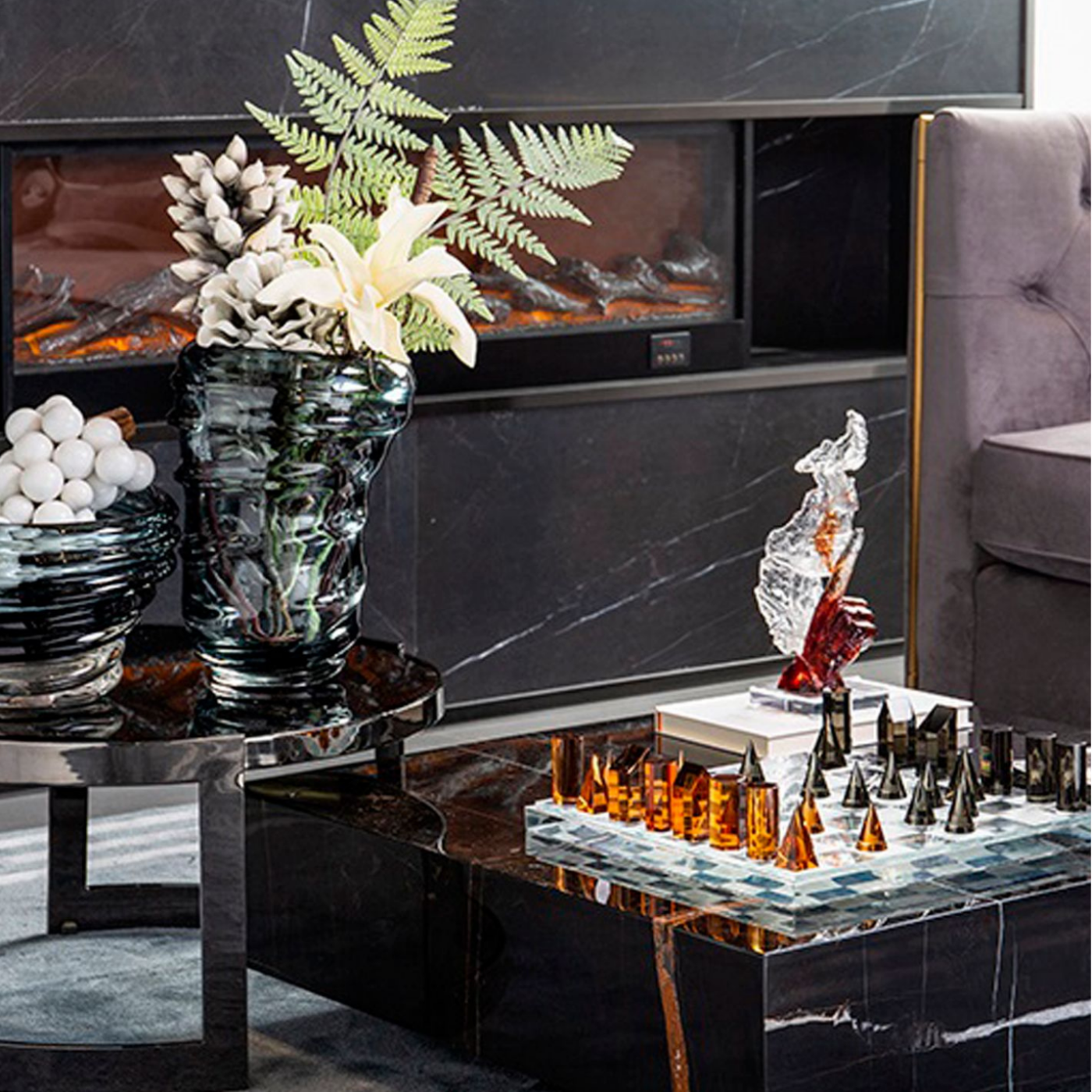 Échiquier en cristal