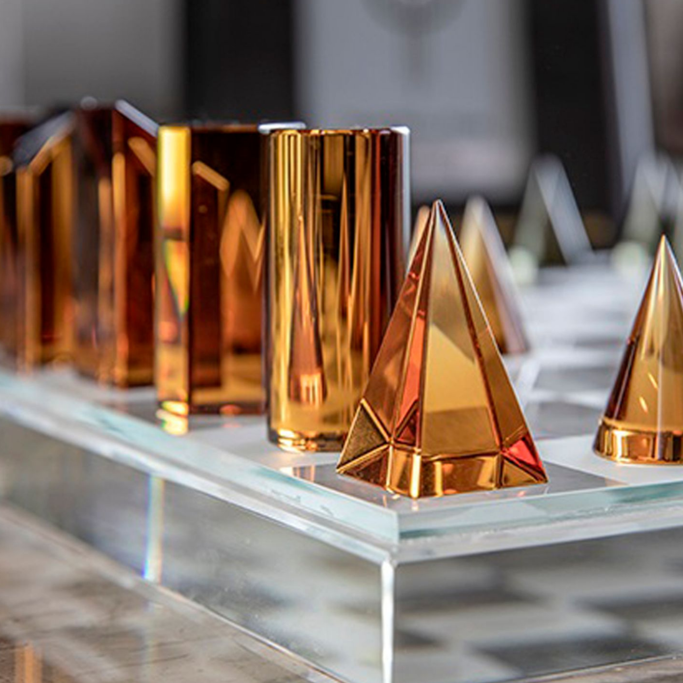 Échiquier en cristal